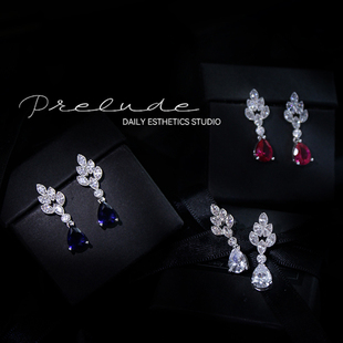 Prelude法式复古天使之翼简约耳环轻奢高级感白领通勤婚礼耳钉