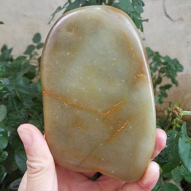 和田玉原石毛料练手料毛料切料籽料重499克长11cm送证书处理价