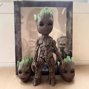 格鲁特 groot可动 换脸 小树人 电影手办