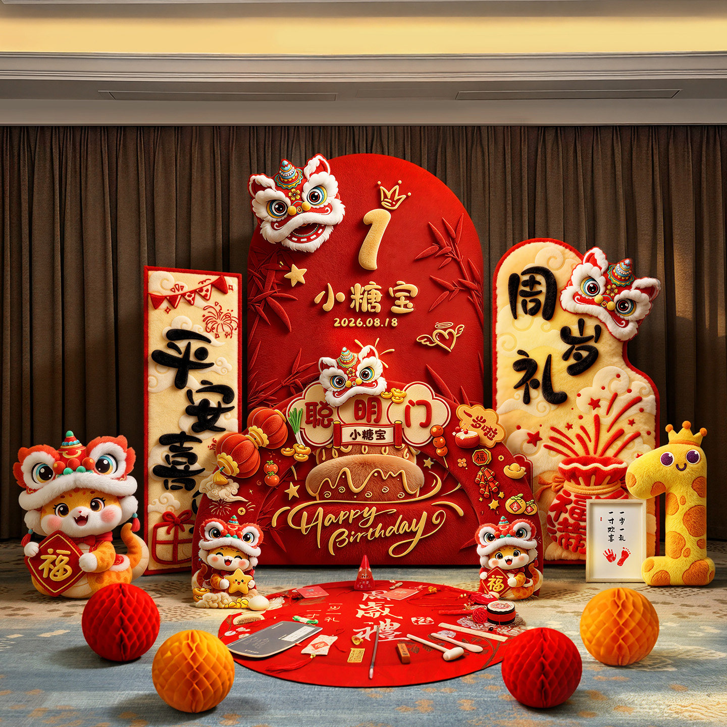 顺丰包邮，定制急发，周岁礼全套图片