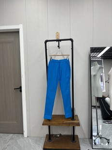 高品质打底裤高弹力松紧腰蓝色系小脚裤春秋薄修身