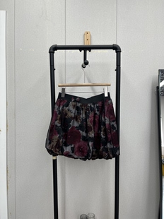 饰 雪纺蝴蝶结装 甜美碎花松紧腰半身裙花苞裙夏季 款