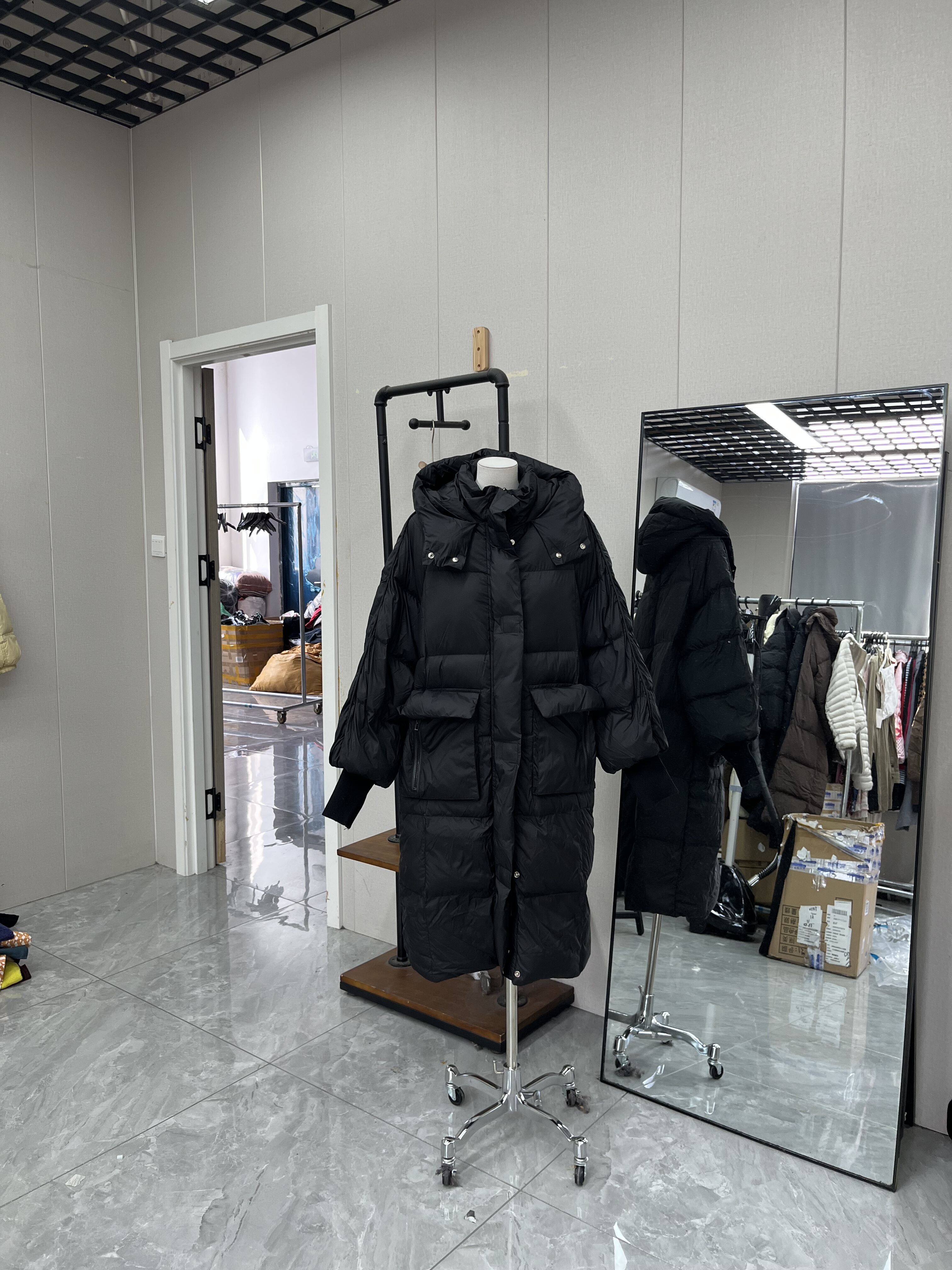 大连帽黑色长款羽绒服一件过冬超绝性价比实拍耐脏保暖