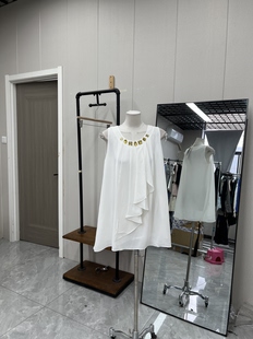 小众优雅裙 新款 气质显瘦法式 圆领雪纺连衣裙女夏季