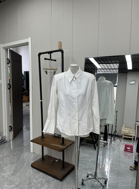 白色长袖衬衫气质通勤春秋款简约减龄小香风甜美
