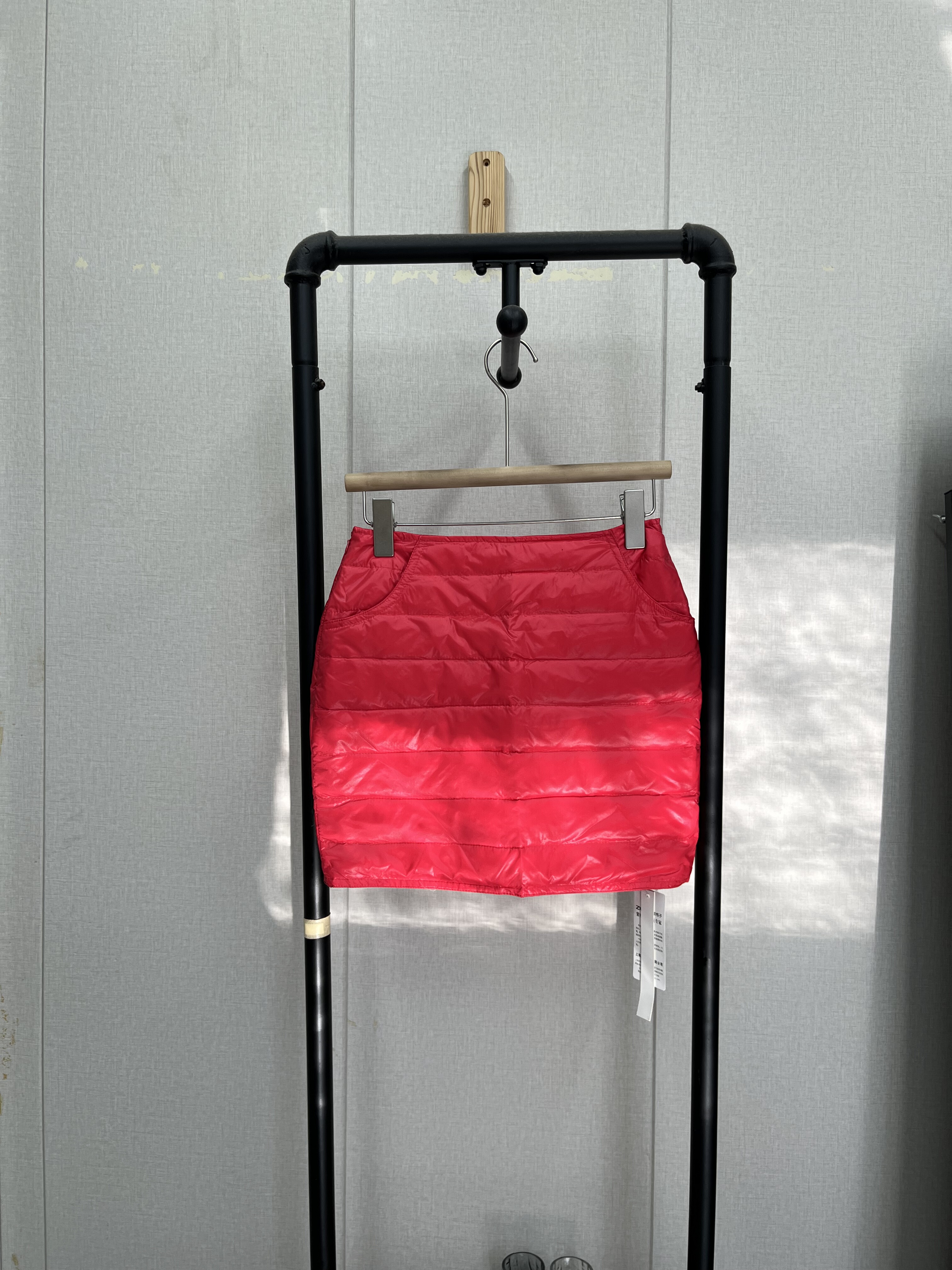 复古大红色显瘦A字羽绒半身裙秋冬百搭保暖减龄新年款