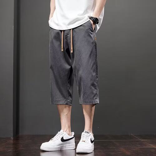 2026夏季冰丝短裤男士户外运动速干七分裤跑步大裤衩直筒篮球裤子