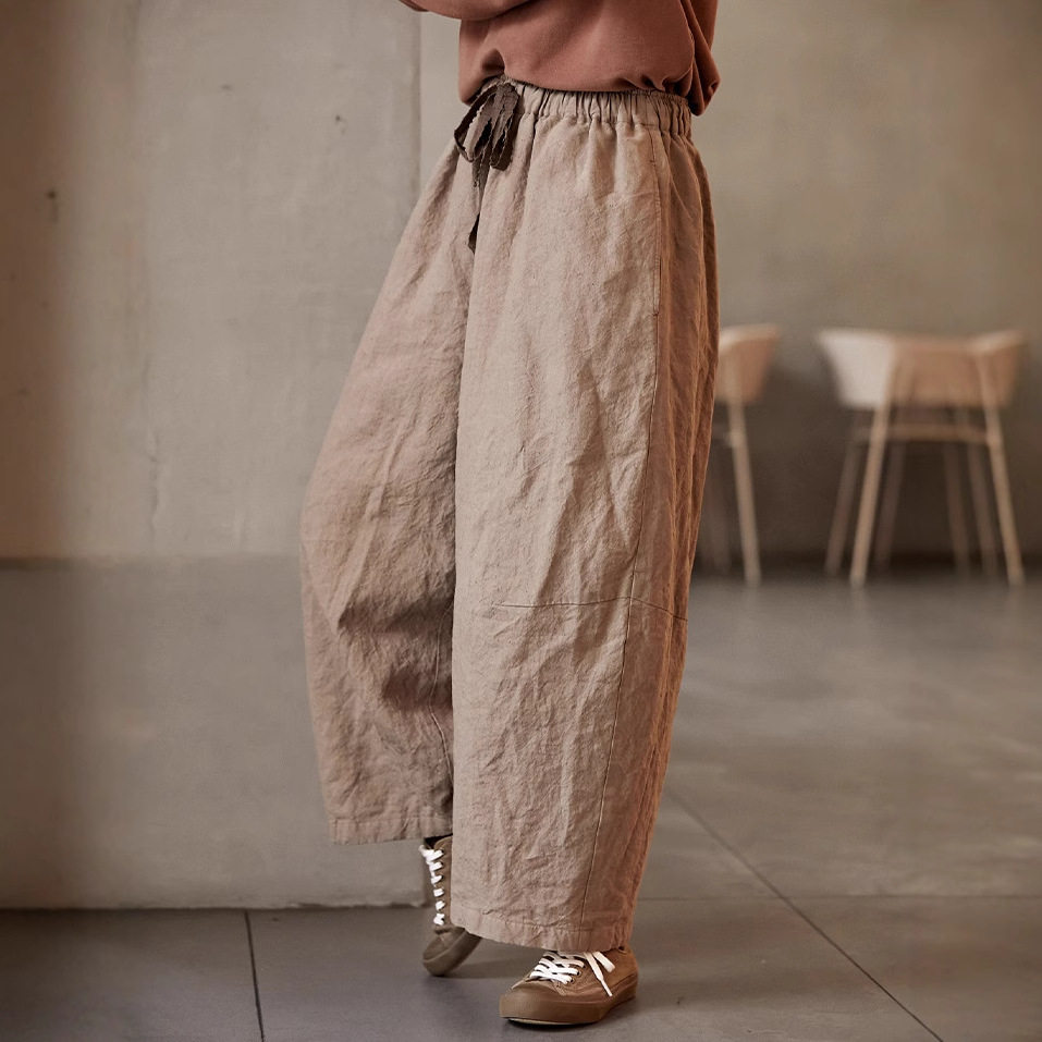 棉裤外穿 冬款沙茶灰松紧腰夹棉裤 宽松加棉保暖女款萝卜裤,女装/女士精品,棉裤/羽绒裤,淘宝优惠券,粉丝福利购,淘宝优惠卷