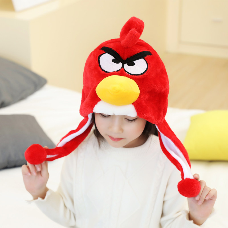 出口动物小鸟鹦鹉鸟帽子儿童成人头饰套卡通幼儿园亲子表演出道具