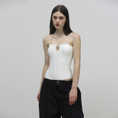 AE30 2025SS 镂空金属扣绑带拉链束腰 Saint 鱼骨胸垫一体抹胸