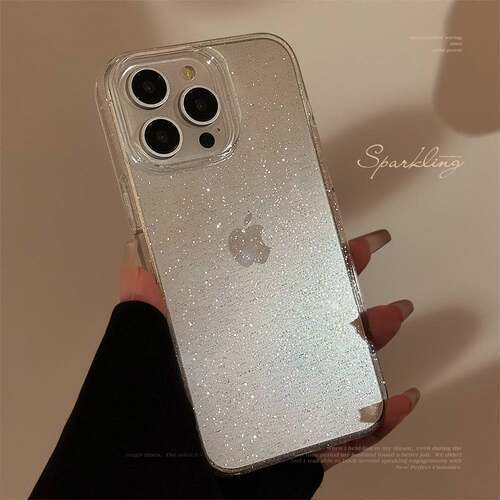 透明细闪18promax苹果手机壳17适用iphone15软壳11高级奢华12/14