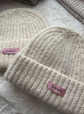 韩系大头围软糯针织帽子大脸显小