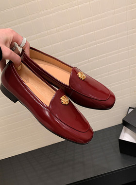 手工新品真皮羊皮单鞋女圆头低跟平底气质米白色低帮鞋百搭休闲