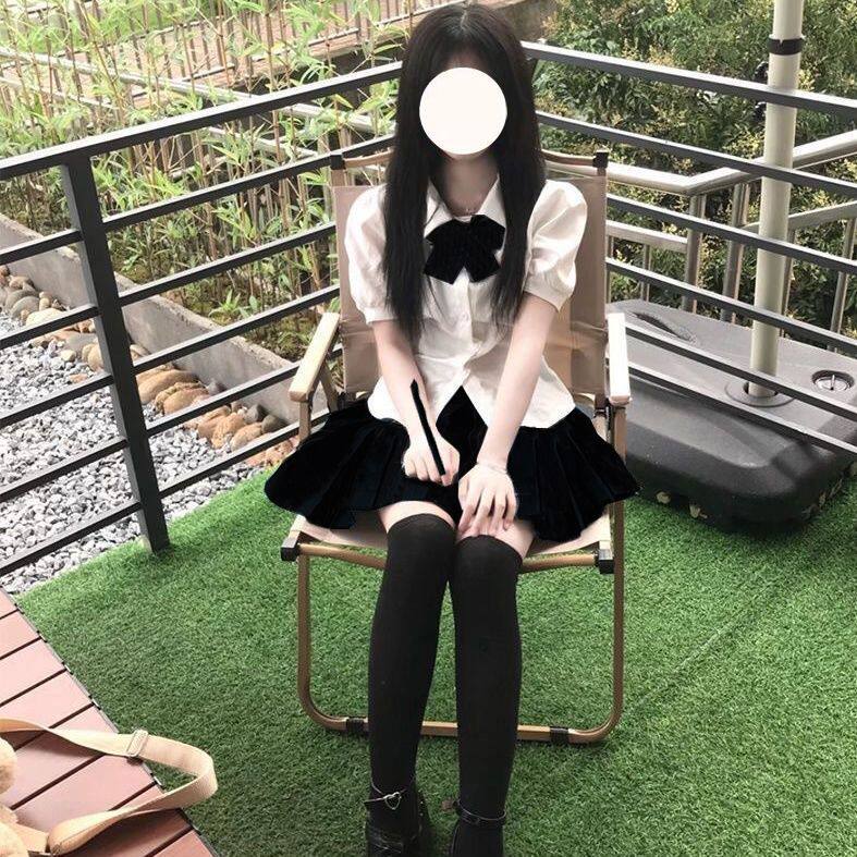 日系jk制服上衣绑带学院风衬衫女2025夏显瘦小个子a字百褶裙套装