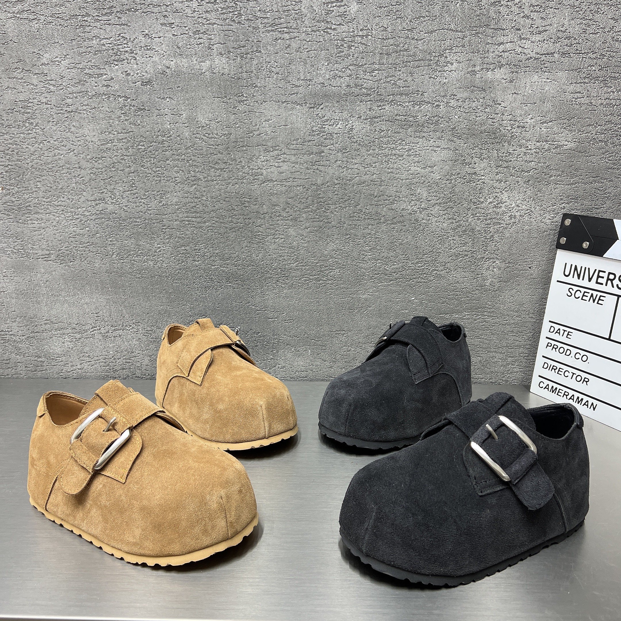 真皮内增高勃肯鞋女2026新款磨砂皮卡皮巴拉金属扣乐福鞋低帮单鞋,女鞋,勃肯鞋/软木鞋,淘宝优惠券,粉丝福利购,淘宝优惠卷