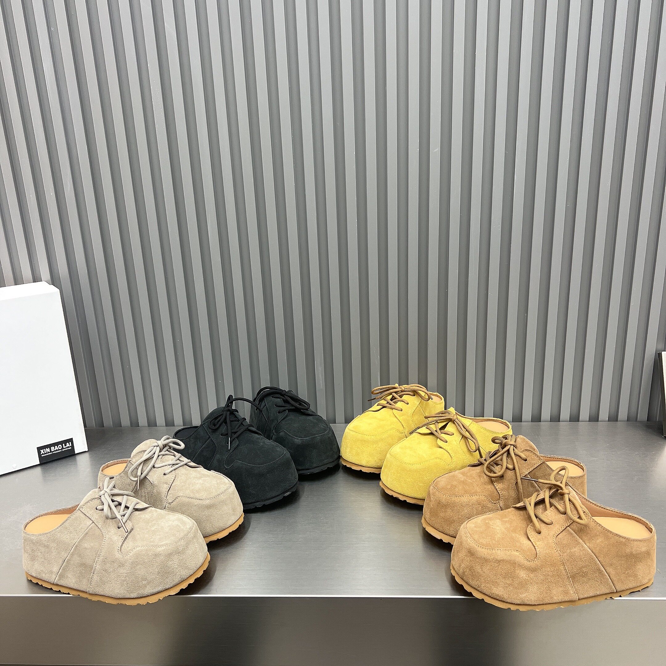 欧货2026新款磨砂皮大头勃肯鞋女5cm厚底内增高外穿包头半拖鞋女