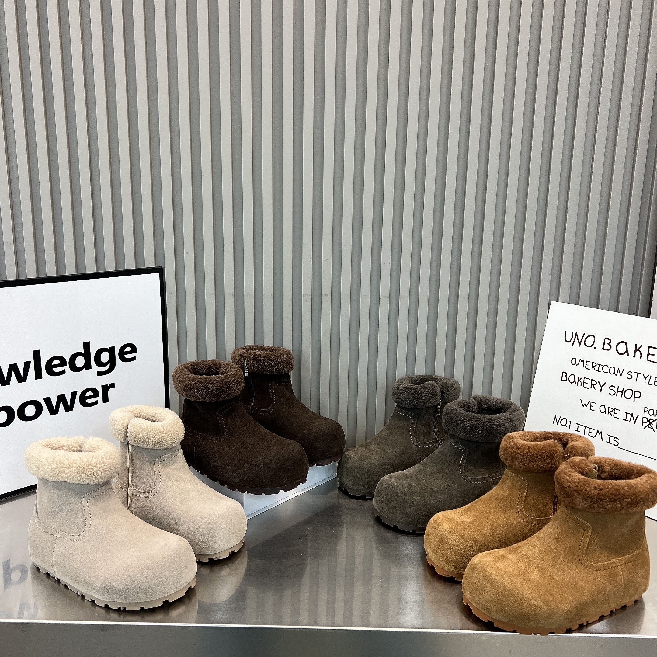 卡皮巴拉羊毛口短靴女鞋2025新款磨砂皮厚底内增高雪地靴加绒棉鞋