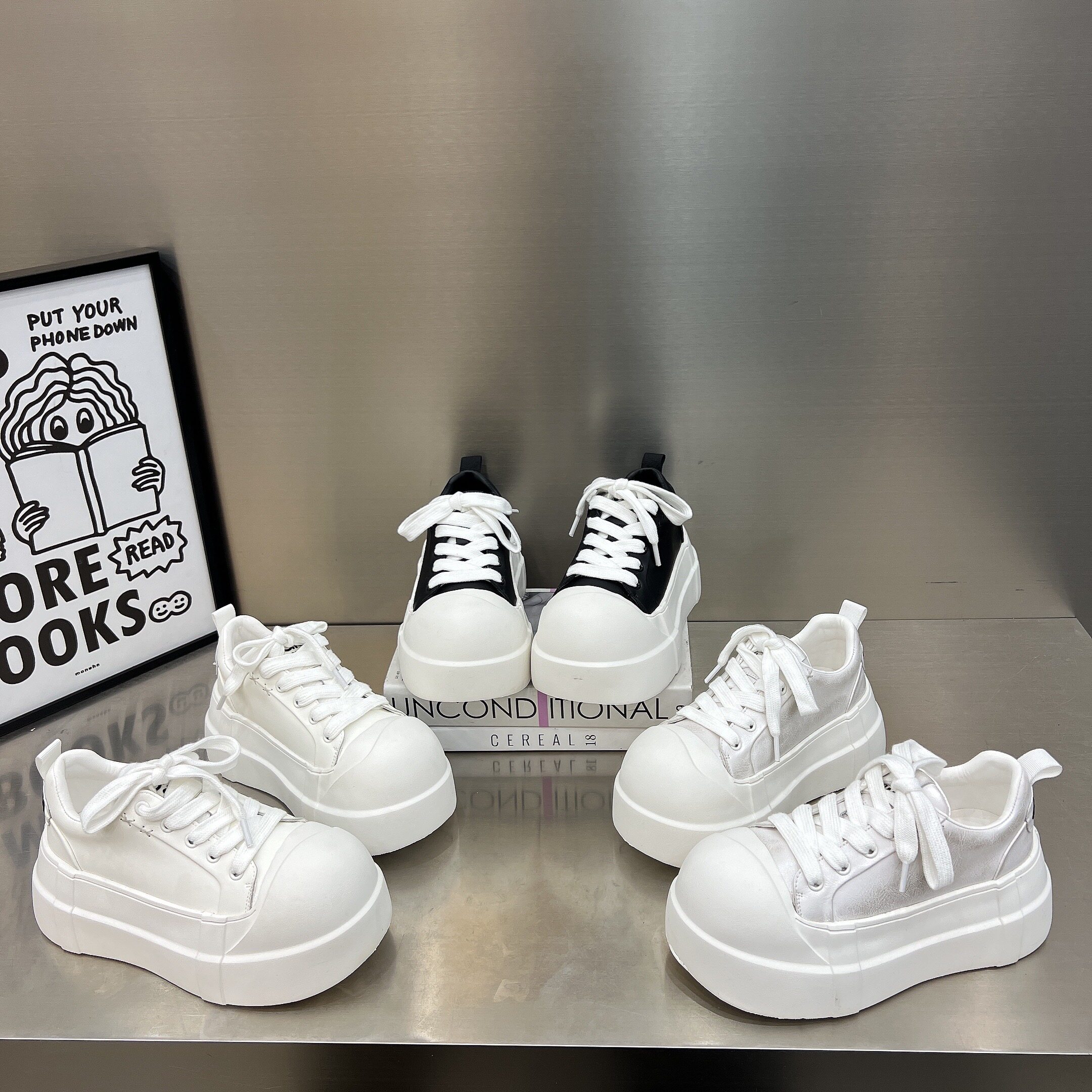 6cm厚底松糕真皮休闲鞋女2026早春新款系带小白鞋低帮单鞋板鞋女