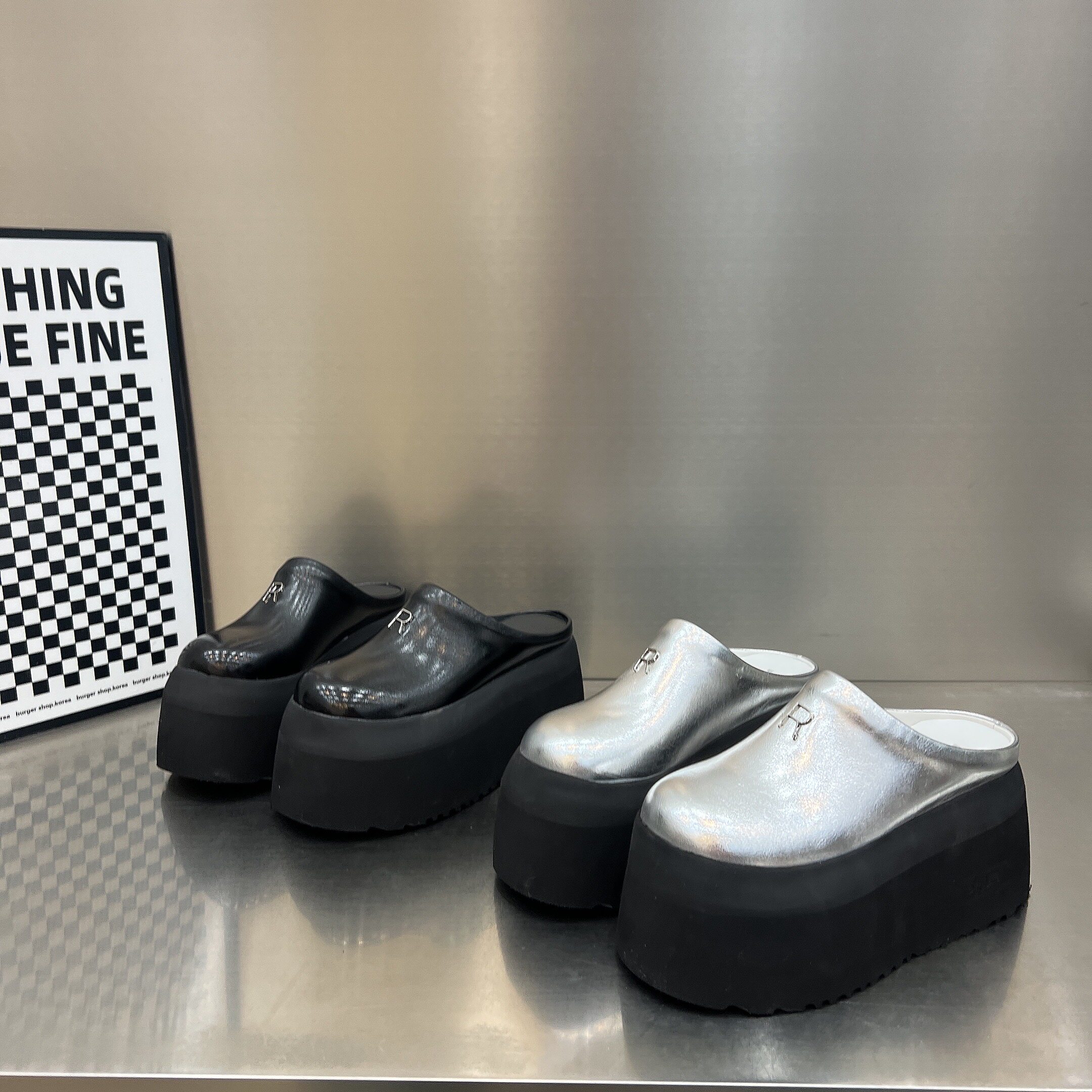 8cm真皮包头半拖鞋女2026新款厚底松糕懒人一脚蹬时尚外穿拖鞋女