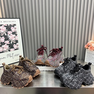 显脚小水钻休闲鞋 欧货满钻老爹鞋 厚底加绒保暖松糕鞋 新款 2025冬季