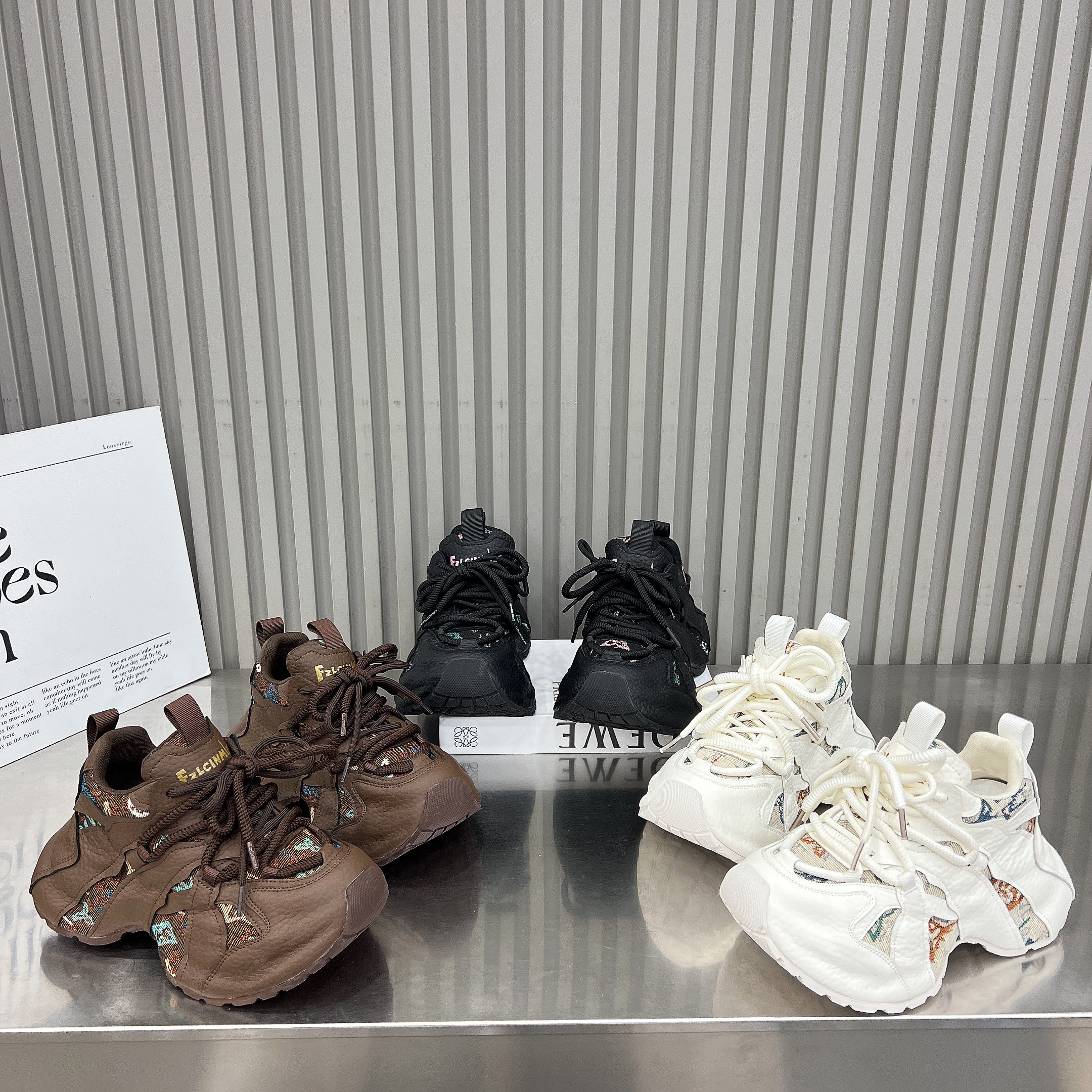 7cm厚底增高拼色老爹鞋女2026秋季新款擦色做旧时尚系带休闲鞋女