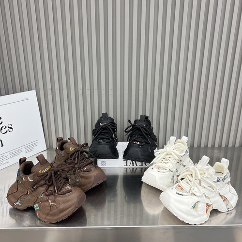 7cm厚底增高拼色老爹鞋女2026秋季新款擦色做旧时尚系带休闲鞋女