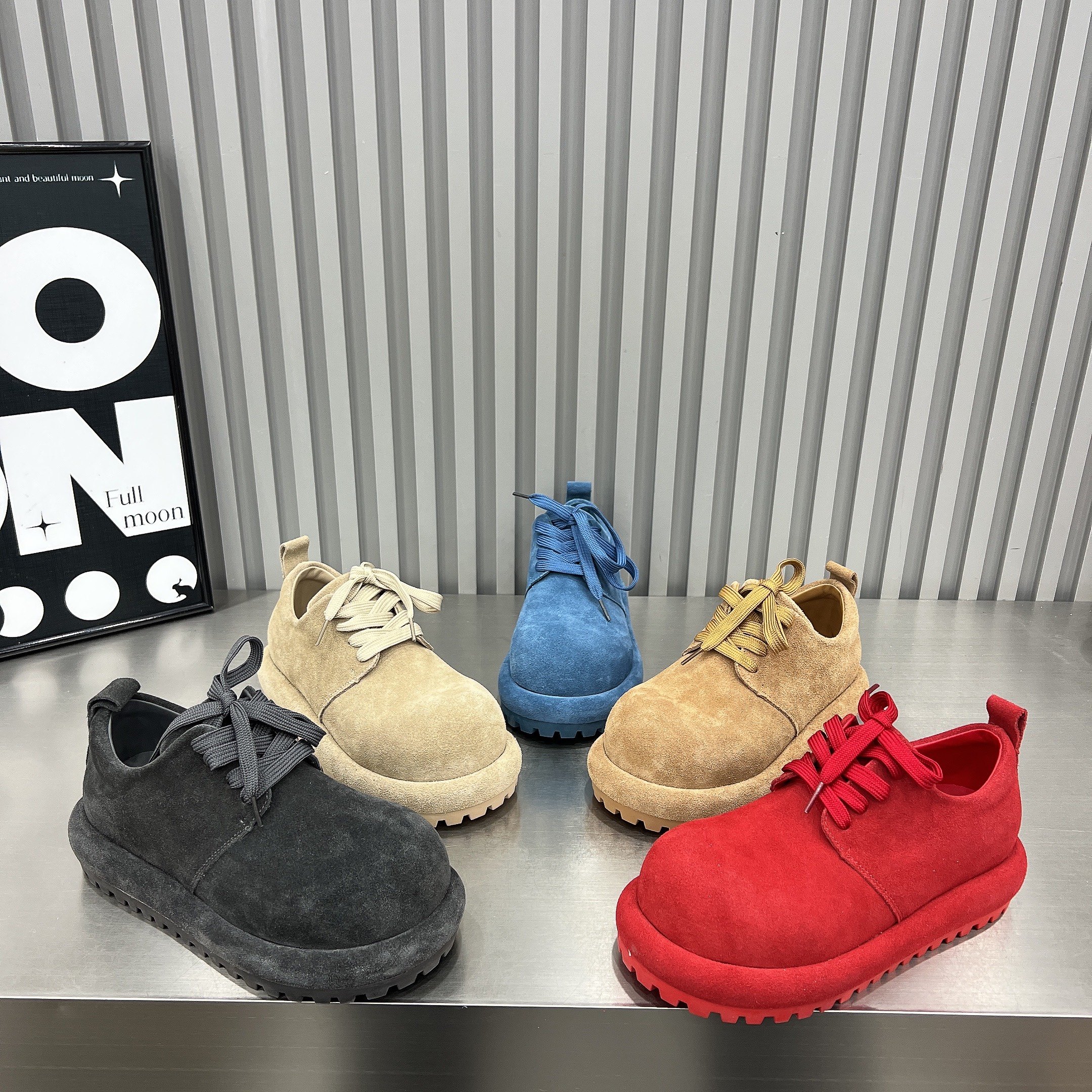 磨砂皮系带休闲鞋女2026新款大头板鞋新年红色勃肯鞋平底低帮单鞋,女鞋,勃肯鞋/软木鞋,淘宝优惠券,粉丝福利购,淘宝优惠卷