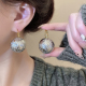 耳扣百搭耳饰 小众设计感个性 轻奢精致磨砂珍珠耳环女2026新款 爆款