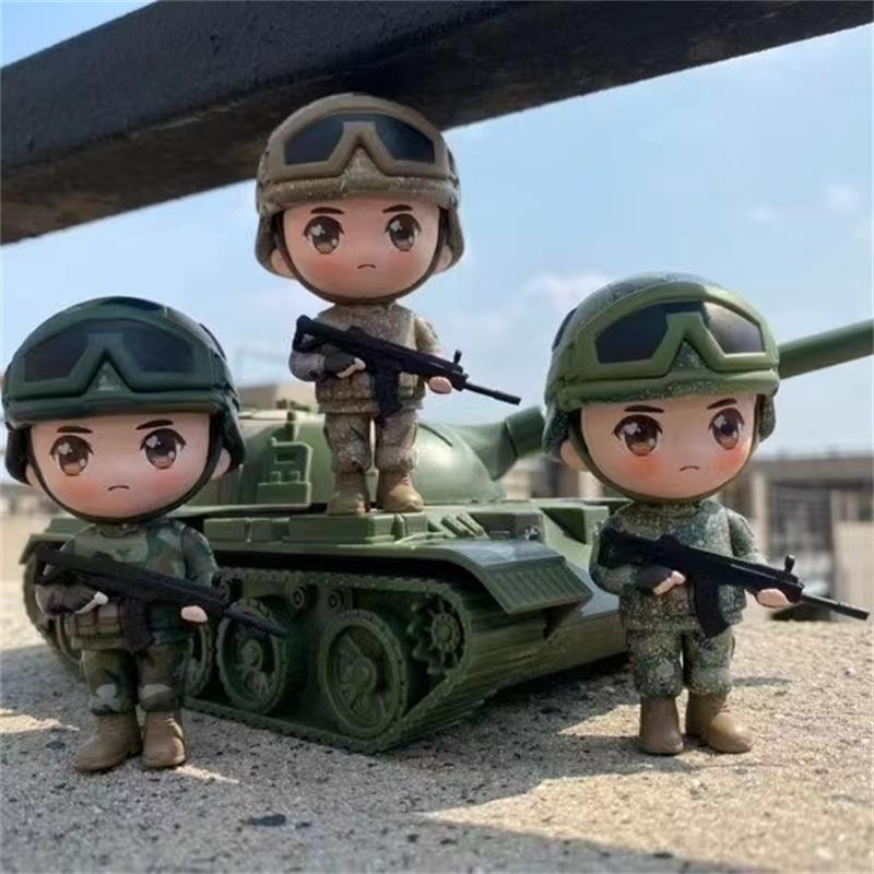 手办公仔情人节摆件小萌迷彩公仔