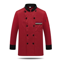 Длинные рукава с тремя барными красными топами