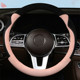 汽车方向盘套冬季 毛绒吸汗防滑卡通可爱女冬天汽车方向盘把套保暖