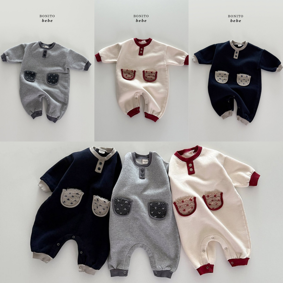 现货韩国进口婴儿冬款纯棉软糯加绒爬服卫衣休闲洋气外穿连体衣