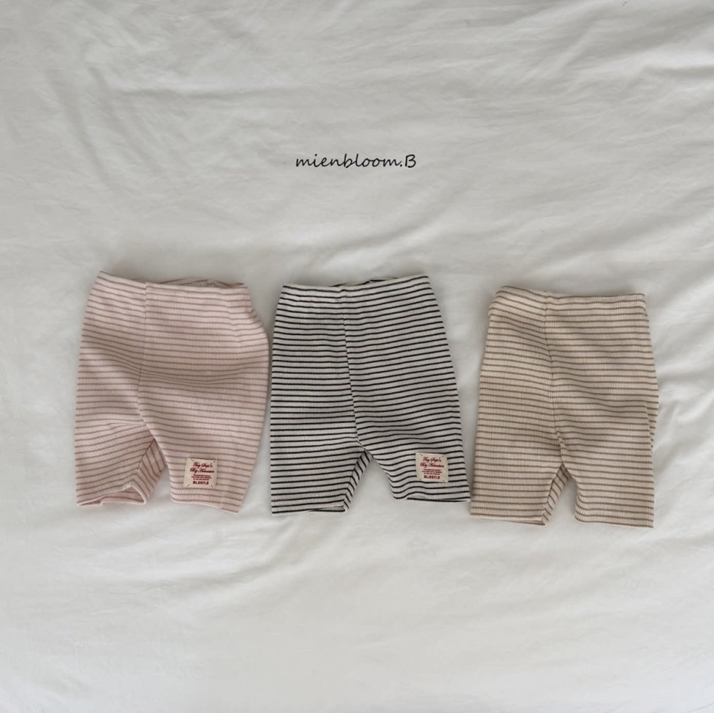 韩国进口婴幼童男女宝宝夏季柔软大弹力条纹打底短裤防走光五分裤