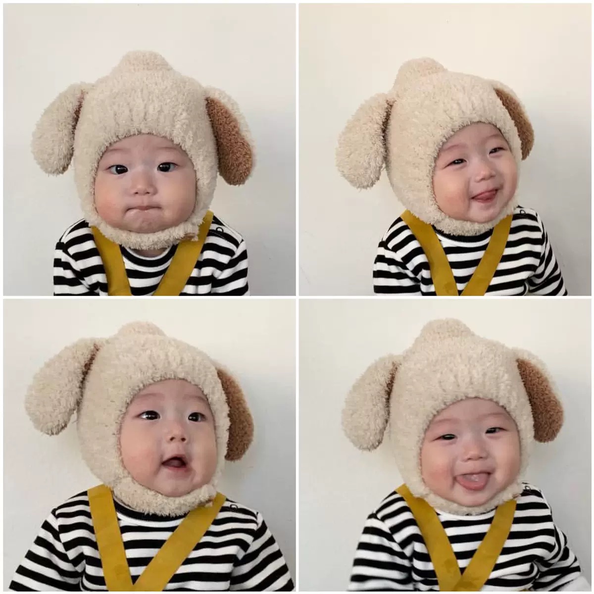 韩国婴幼儿宝宝可爱帽子秋冬韩版超萌兔子耳朵毛绒绒保暖护耳帽