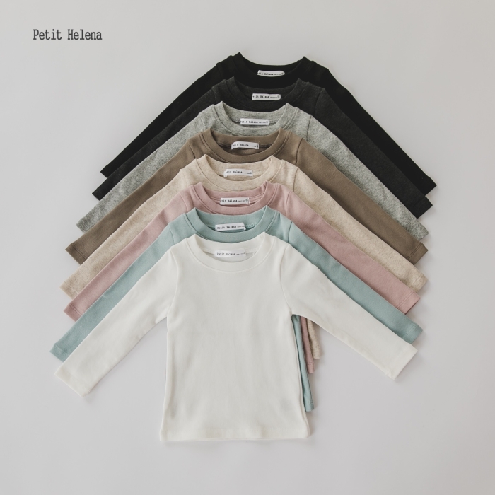 现货韩国婴圆领长袖T恤磨毛保暖
