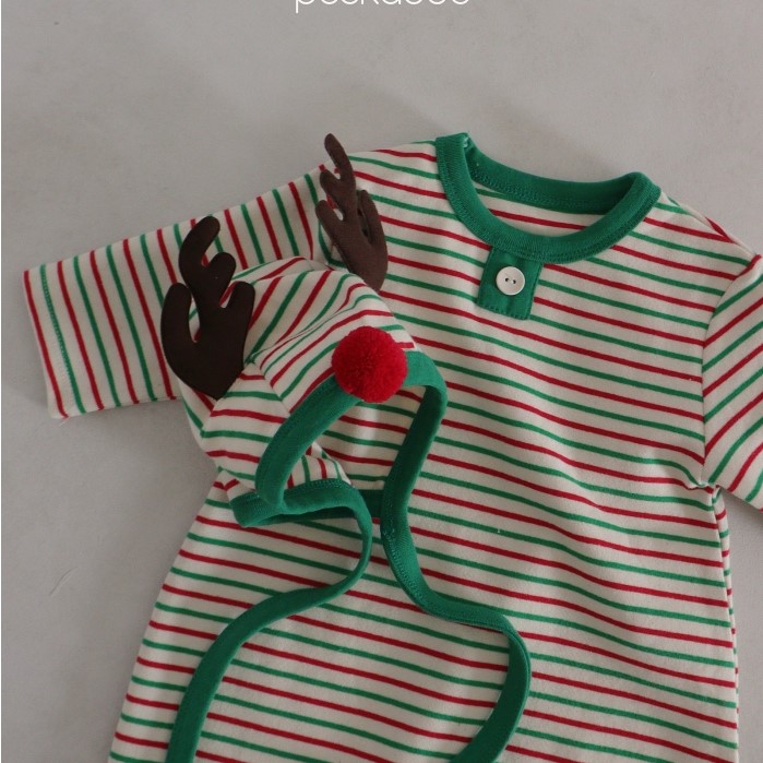 韩国进口纯棉长袖连体衣圣诞节