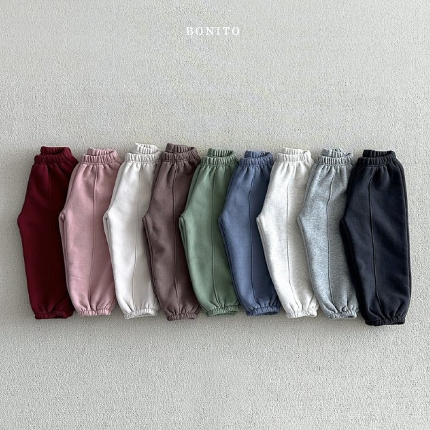 现货韩国进口婴幼童装简约百搭加绒休闲裤男女童冬季加厚运动卫裤