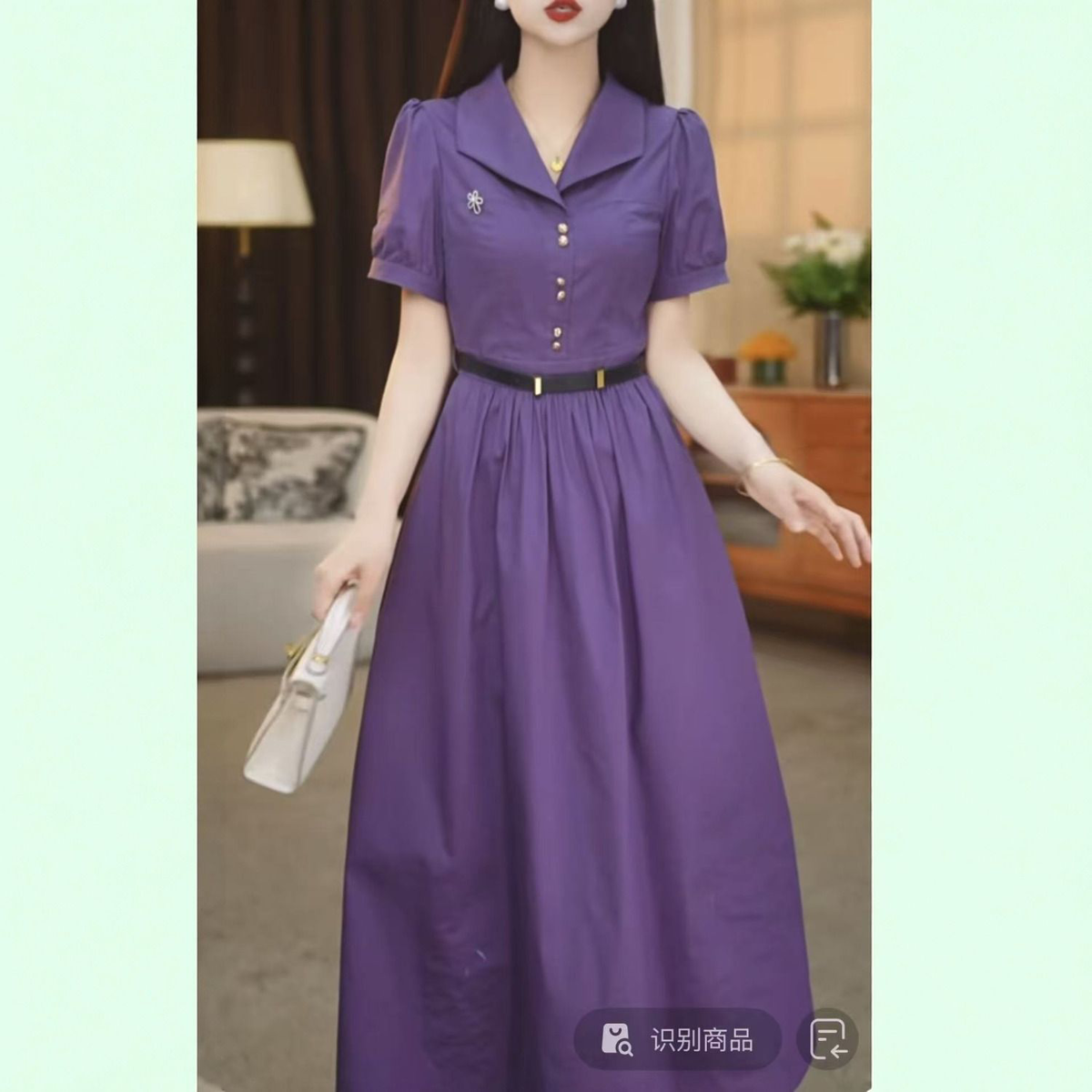 2026年夏新款连衣裙气质淑女大码中年妈妈礼服裙时尚修身连衣裙