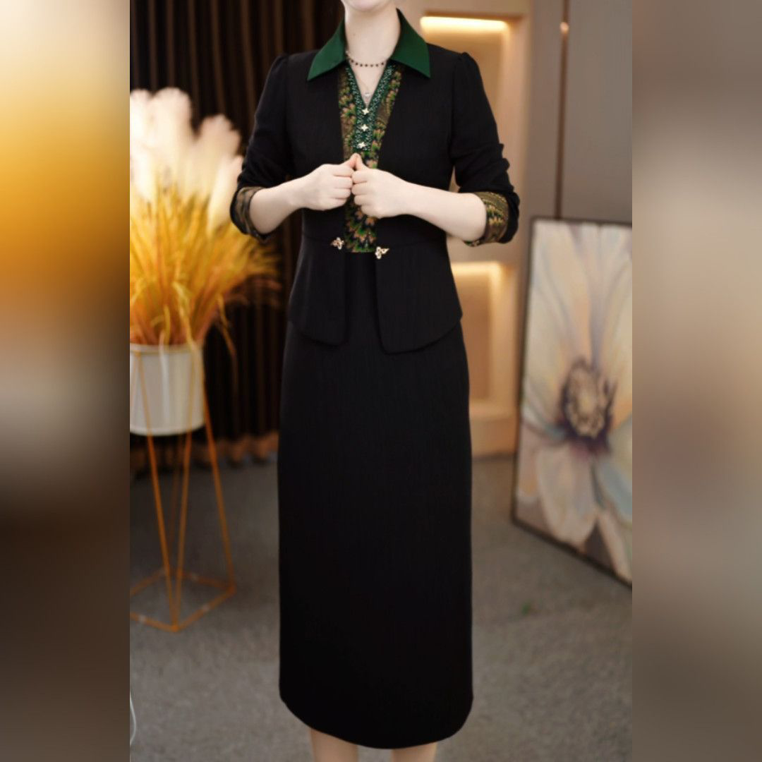 高端轻奢套装连衣裙2026年春夏新款气质显瘦时尚上衣+裙子两件套