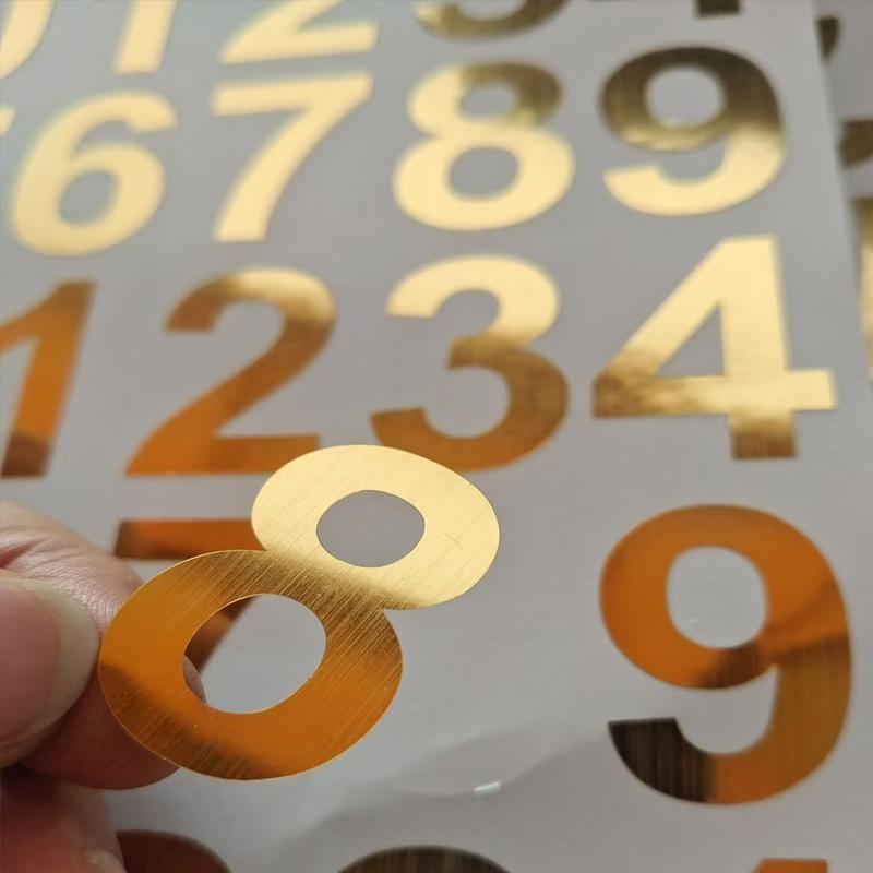 PVC防水镂空标记数字贴不干胶即时贴平面数字贴销控表晴雨表标签