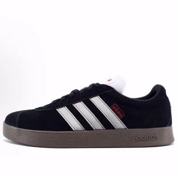 adidas neo VL Court 2.0 Lifestyle低帮 板鞋 男女同款 黑银