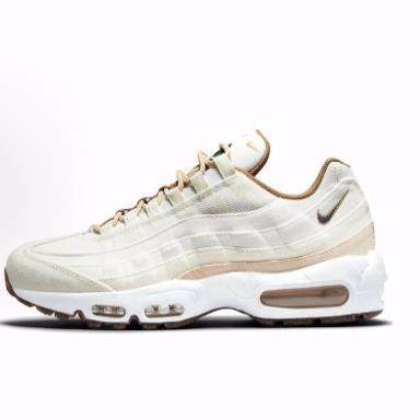 Nike Air Max 95减震防滑耐磨 低帮 气垫 休闲跑步鞋 女款 米白棕