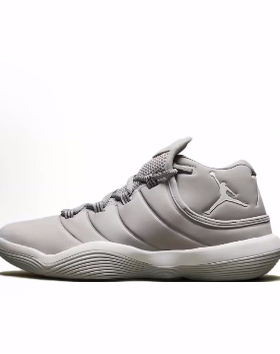 Jordan Super.Fly 2017 百搭 减震透气 中帮 儿童篮球鞋 灰色