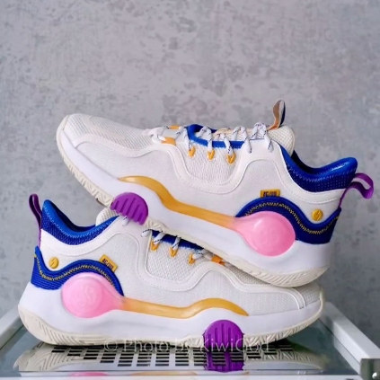 361° AG 凌空 舒适百搭 减震防滑耐磨 中帮 篮球鞋 男款 白黄