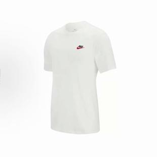 Nike Sportswear 刺绣Logo微标纯色圆领短袖T恤 男款 白色