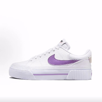 Nike Court Legacy 柔软舒适百搭 低帮 板鞋 女款 白紫