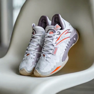 Anta安踏 狂潮5 耐磨 低帮 篮球鞋 男款 白灰橙