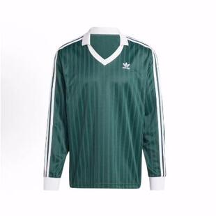adidas originals ADICOLOR PIQUE 条纹套头足球长袖T恤 男款