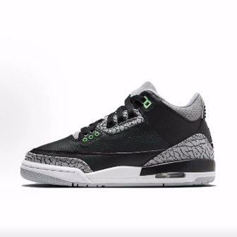 Jordan Air Jordan 3 减震耐磨 中帮 儿童篮球鞋 黑灰