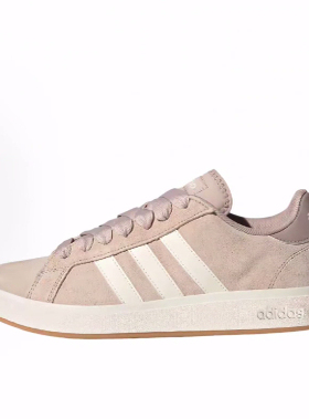 adidas Grand Court Base 00s 运动休闲 耐磨低帮板鞋 男款棕白灰